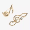 Monet Jewelry Gold Tone Music Notes Pin In Gold