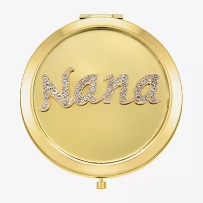 Monet Jewelry Gold Tone Nana Gold Tone Mirrored Compact Mirror