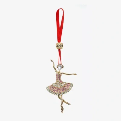 Monet Jewelry Gold Tone Pink Ballerina Christmas Ornament
