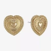 Monet Jewelry Gold Tone Radiant 20mm Heart Stud Earrings In Gold