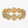 Monet Jewelry Gold Tone Radiant Womens Heart Stretch Bracelet In Gold