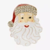 Monet Jewelry Gold Tone Santa Glass Pin In Multi