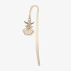 Monet Jewelry Gold Tone Shepherds Hook Angel Bookmark In White