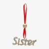 Monet Jewelry Gold Tone Sister Christmas Ornament In Silver