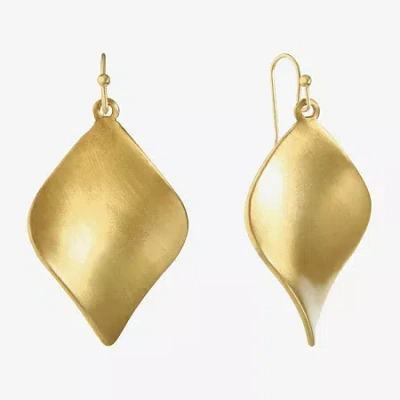 Monet Jewelry Gold Tone Twisted Womens Drop Earrings In Yellow