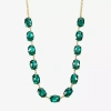 Monet Jewelry Gold Tone Womens 17 Inch Collar Necklace In Green
