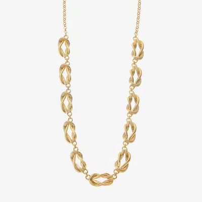 Monet Jewelry Gold Tone Womens 17 Inch Collar Necklace In Yellow