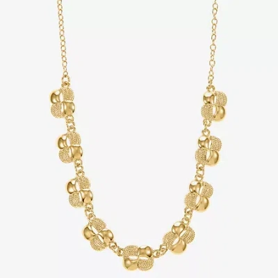Monet Jewelry Gold Tone Womens 17 Inch Collar Necklace In Yellow