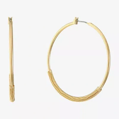 Monet Jewelry Gold Tone Womens 47mm Hypoallergenic Hoop Earrings