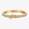 Monet Jewelry Gold Tone Womens Glass Angel Bangle Bracelet In Gold