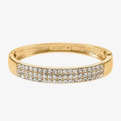 Monet Jewelry Gold Tone Womens Glass Bangle Bracelet In Yellow