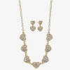 Monet Jewelry Gold Tone Womens Glass Heart 2-pc. Jewelry Set In Gold