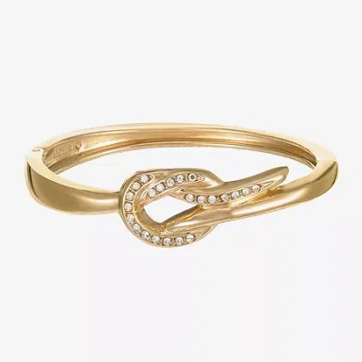 Monet Jewelry Gold Tone Womens Glass Knot Bangle Bracelet In Yellow