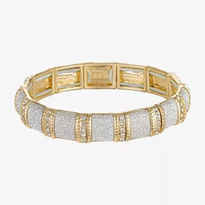 Monet Jewelry Gold Tone Womens Glass Stretch Bracelet