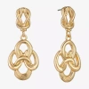 Monet Jewelry Gold Tone Womens Knot Hypoallergenic Drop Earrings In Yellow