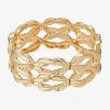 Monet Jewelry Gold Tone Womens Knot Stretch Bracelet In Yellow