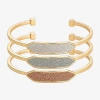 Monet Jewelry Gold Tone Womens Multi Color Cuff Bracelet In Gold