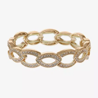 Monet Jewelry Gold Tone Womens Stretch Bracelet In White