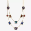 Monet Jewelry Halo Womens Multi Color Glass 19 Inch Strand Necklace In Multi