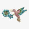 Monet Jewelry Hummingbird Multi Color Pin In Multi