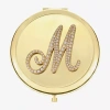 Monet Jewelry Initial Gold Tone Compact Mirror In Gold