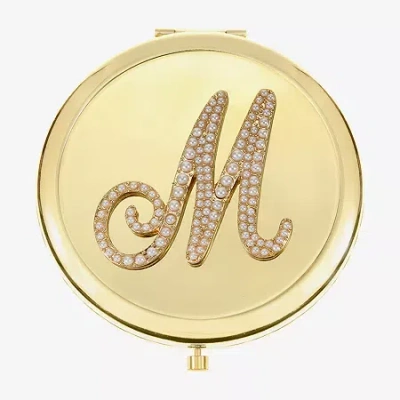 Monet Jewelry Initial Gold Tone Compact Mirror