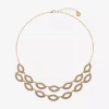 Monet Jewelry Layered Womens 10 Inch Collar Necklace In Gold
