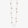 Monet Jewelry Layered Womens 34 Inch Strand Necklace In Pink