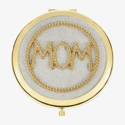 Monet Jewelry Mom Gold Tone Compact Mirror