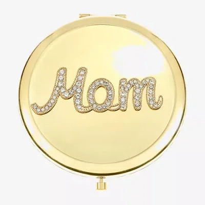 Monet Jewelry Mom Gold Tone Compact Mirror In Yellow
