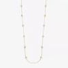 Monet Jewelry Monet Crystal Pavã© Gold-tone Ball Illusion Necklace In Silver
