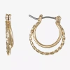 Monet Jewelry Monet Gold-tone 2-row Orbital Hoop Earrings In Gold