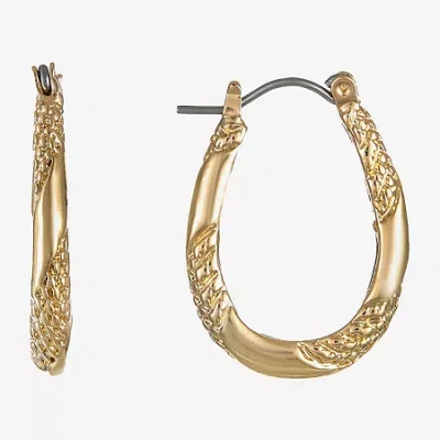 Monet Jewelry Monet Gold-tone Small Oval Hoop Earrings In Yellow