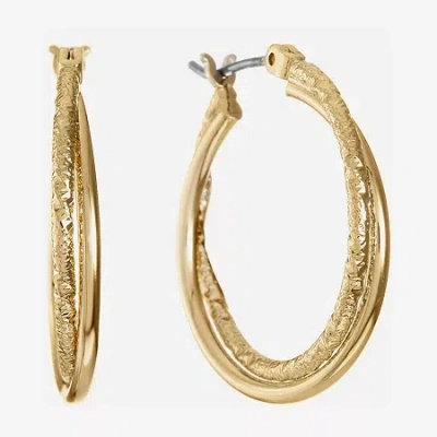 Monet Jewelry Monet Gold-tone Small Twist Hoop Earrings In Yellow