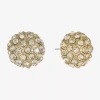 Monet Jewelry Monet Pavã© Ball Stud Earrings In Gold