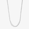 Monet Jewelry Monet Silver-tone Diamond-cut Multi-strand Station Necklace In Gray
