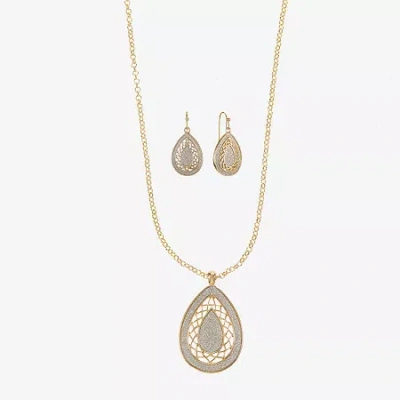Monet Jewelry Pendant Necklace & Drop Earring Womens 2-pc. Jewelry Set In Yellow