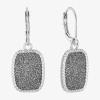 Monet Jewelry Rope Twist Womens Rectangular Drop Earrings In Silver
