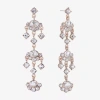 Monet Jewelry Rose Tone Womens Glass Hypoallergenic Chandelier Earrings In Gold