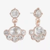 Monet Jewelry Rose Tone Womens Glass Hypoallergenic Drop Earrings In Gold