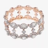 Monet Jewelry Rose Tone Womens Glass Stretch Bracelet In Gold