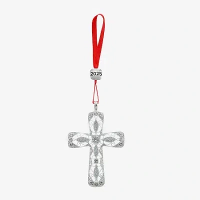 Monet Jewelry Silver Tone Christmas Ornament In Multi