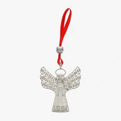 Monet Jewelry Silver Tone Christmas Ornament In White