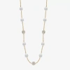 Monet Jewelry Simulated Pearl Collar Necklace In White