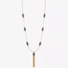 Monet Jewelry Station Tassel Womens Glass Round 31 Inch Pendant Necklace In Multi