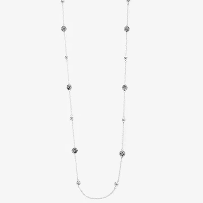 Monet Jewelry Station Womens Glass 34 Inch Strand Necklace In Black