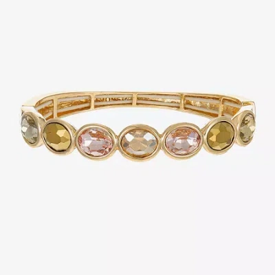 Monet Jewelry Stretch Womens Brown Glass Oval Bangle Bracelet