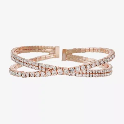 Monet Jewelry Timeless Rose Gold Womens Cuff Bracelet