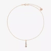 Monet Jewelry Timeless Rosegold Tone Womens 15 Inch Pendant Necklace In Gold
