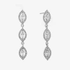 Monet Jewelry Timeless Silver Tone Linear Womens Hypoallergenic Drop Earrings In Silver